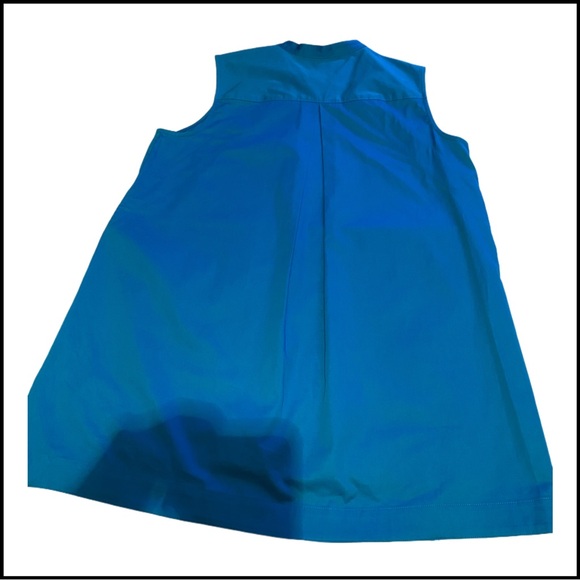 NWT VISION 155 Turquoise Mandarin Collar Button Tunic Top Blouse 12 - Picture 9 of 11